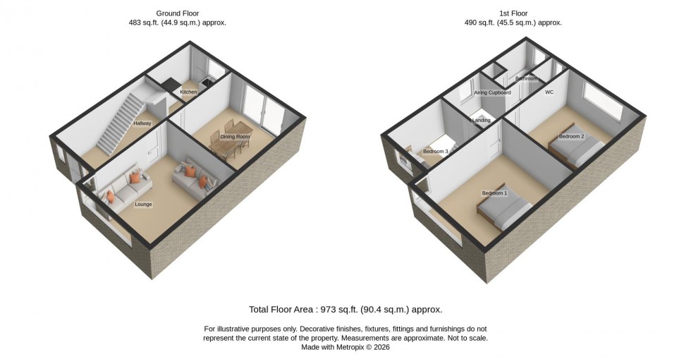 Floorplan for Fairlawn Avenue, Bexleyheath